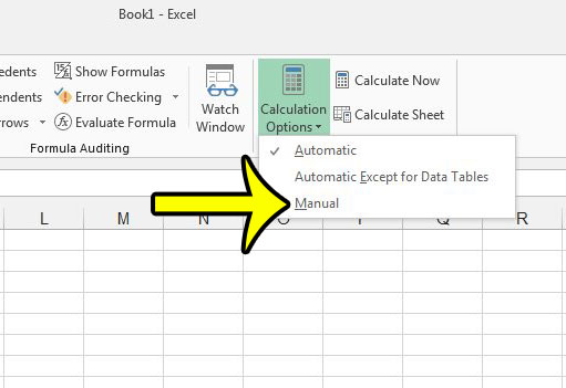 how to turn on automatic calculation in excel for mac
